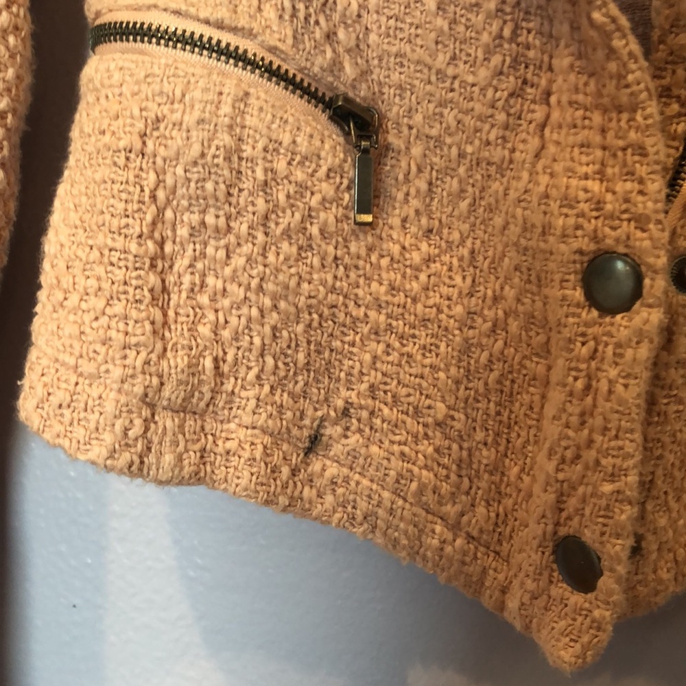 Pink Tweed Zip-up Jacket - Picture 6 of 6